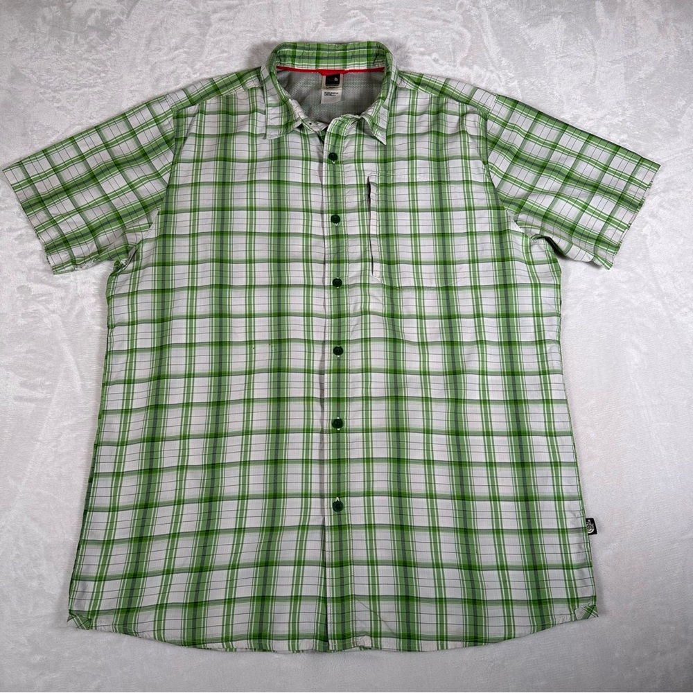 The North Face Shirt Men Size XL Short Sleeve Vented Fishing Hiking Zip Pocket
